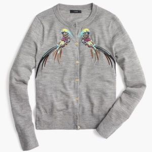 {J.Crew} NWT Jackie Embroidered Cardigan Sweater